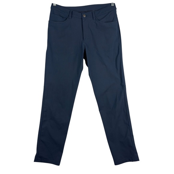 Lululemon ABC Pant Classic "34" Stretch Navy Blue Pants Men's Size 32 M5426s - Picture 1 of 4